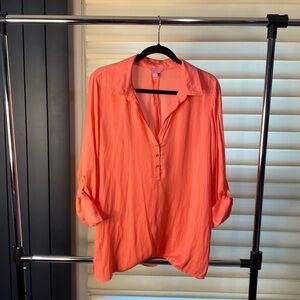Lilly Pulitzer coral color shirt size L